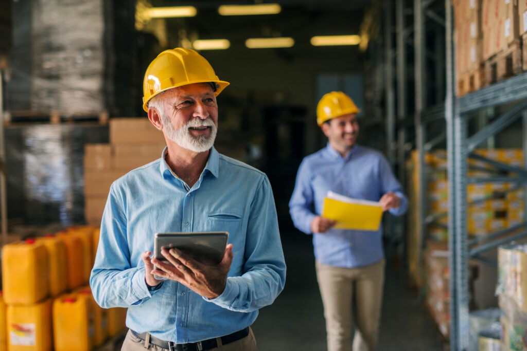 Workers in a warehouse