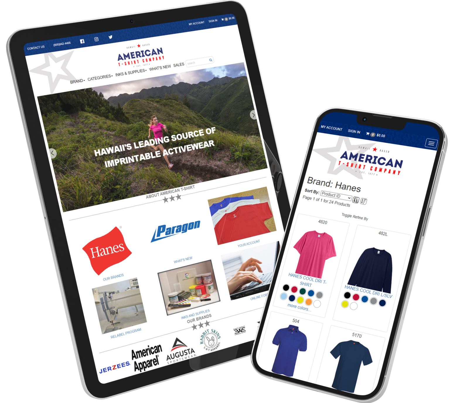 American Tshirt — Imprintable Apparel Software Showcase